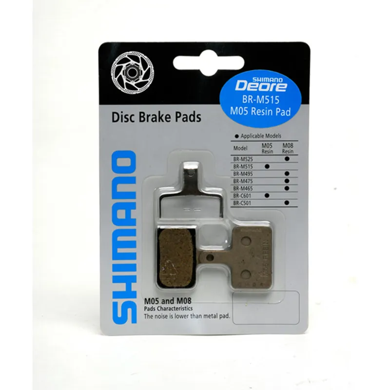Shimano Deore M05 Spring M515 Steel Backed Resin Disc Brake Pads
