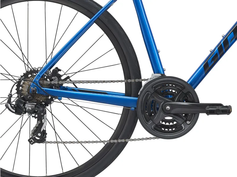 2021 Giant Escape 3 Disc Hybrid Bike in Blue -3