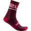 Castelli Prologo 15 Socks in Bordeaux/White