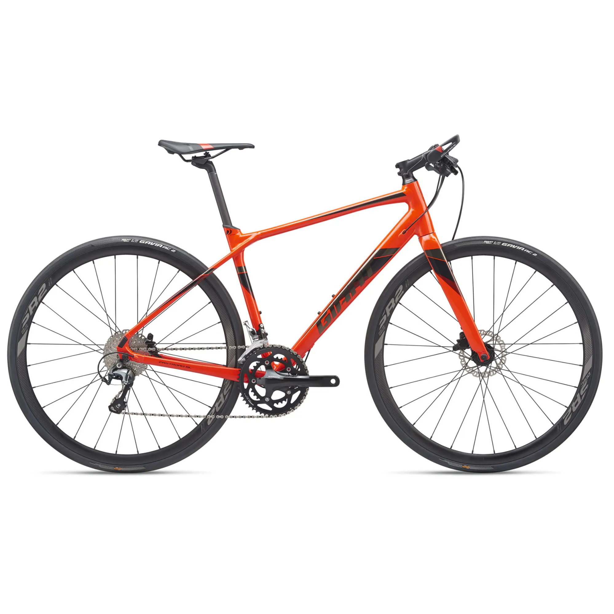2019 Giant FastRoad SL Mens Flat Bar Road Bike in Red