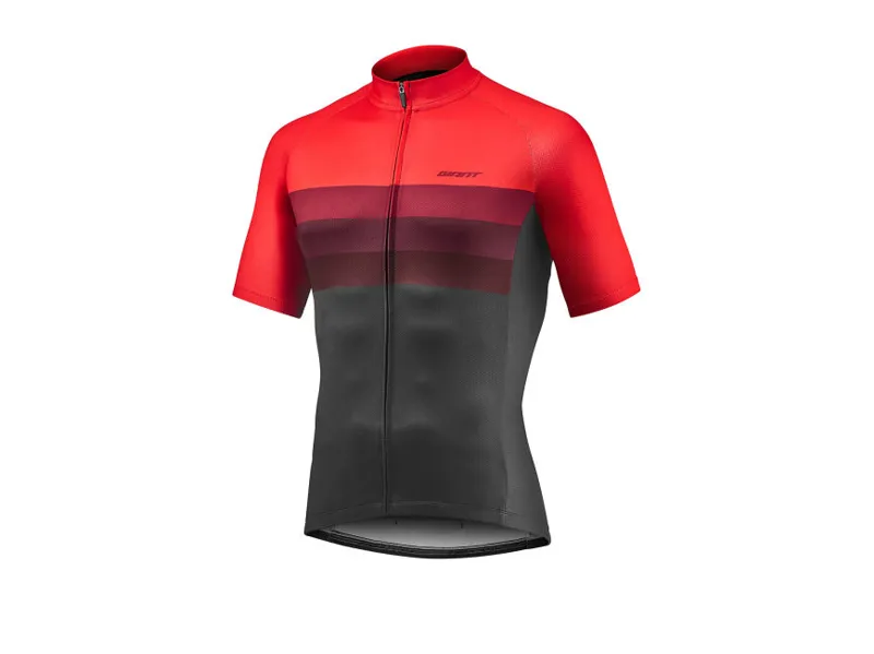 red cycling jersey