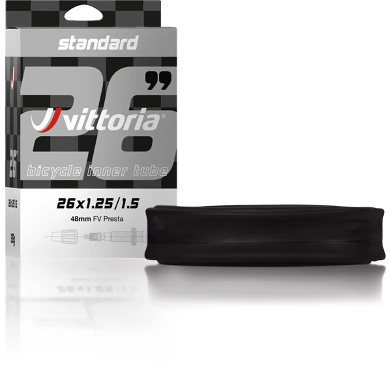 Vittoria Standard 27.5x1.5/2.0 48mm Presta Valve Inner Tube in Black